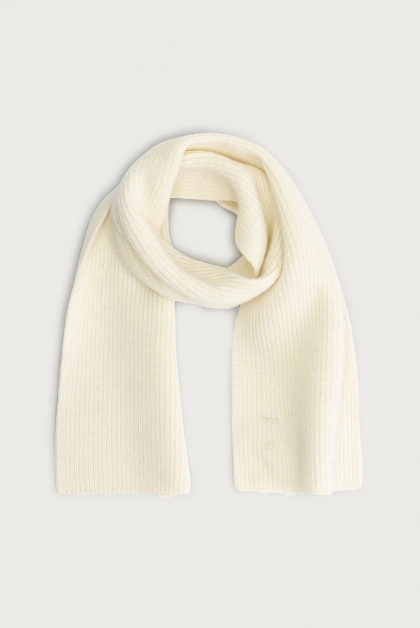 Baby Knitted Scarf, Cream