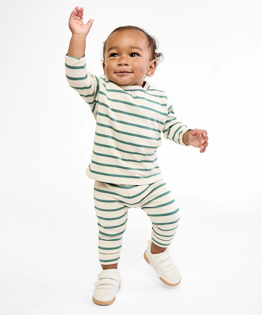 Andy Baby Legging, Pine Stripe