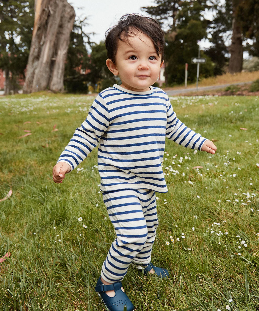 Andy Baby Sport Leg, Navy Stripe