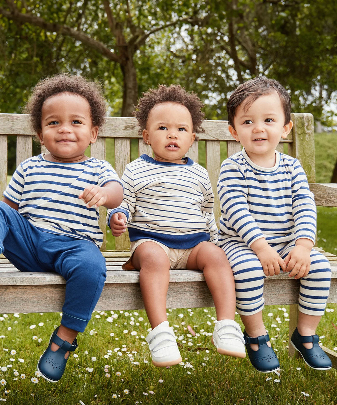 Andy Baby Sport Leg, Navy Stripe