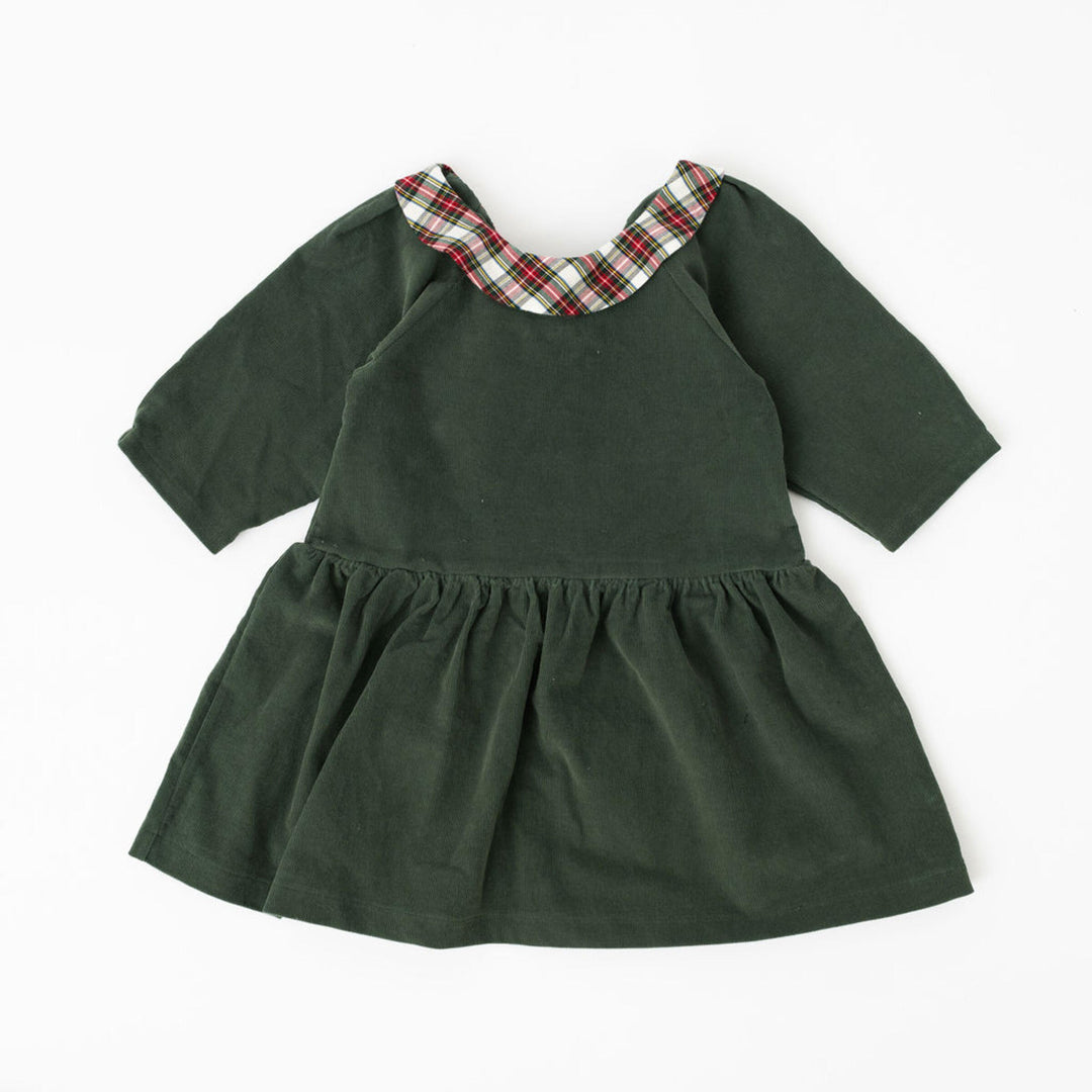 Celebration Dress, Evergreen Corduroy