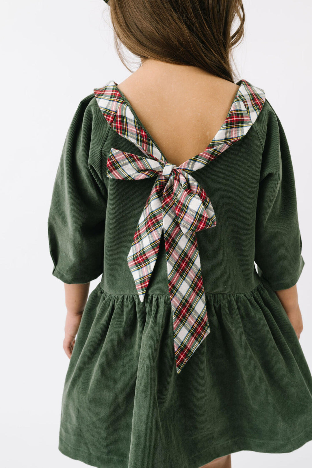 Celebration Dress, Evergreen Corduroy