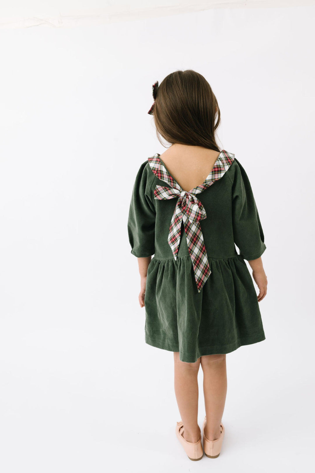 Celebration Dress, Evergreen Corduroy