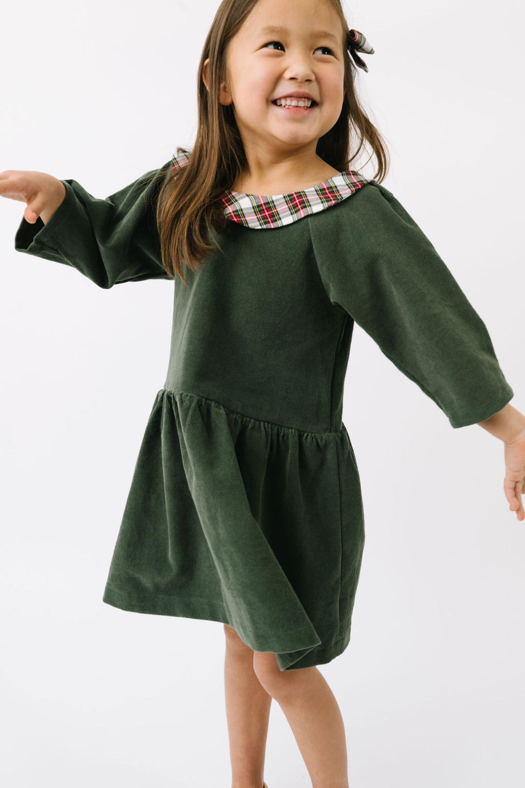 Celebration Dress, Evergreen Corduroy