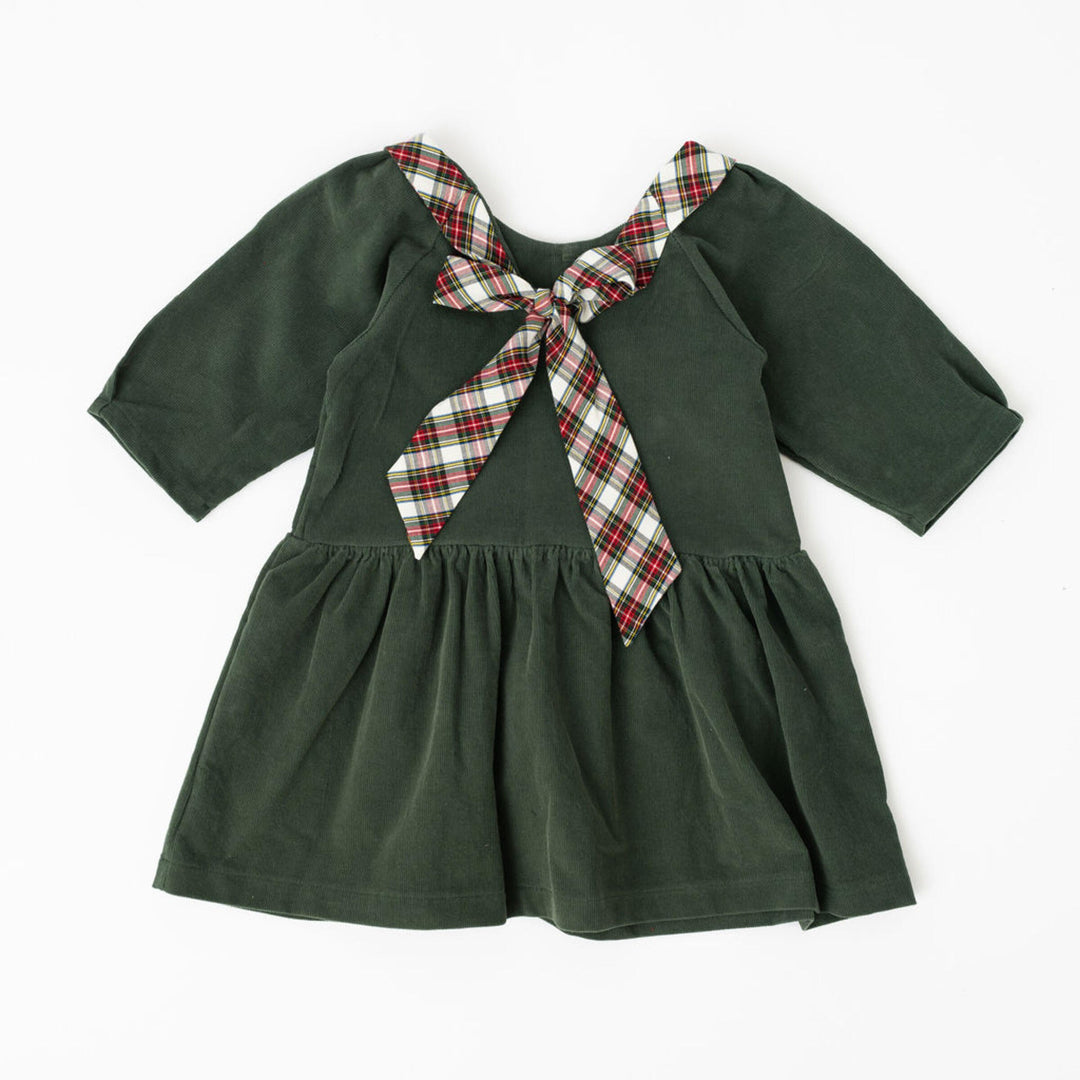 Celebration Dress, Evergreen Corduroy