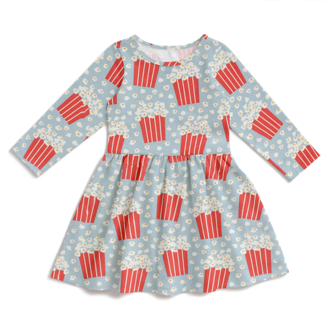 Calgary Dress, Popcorn Sky Blue