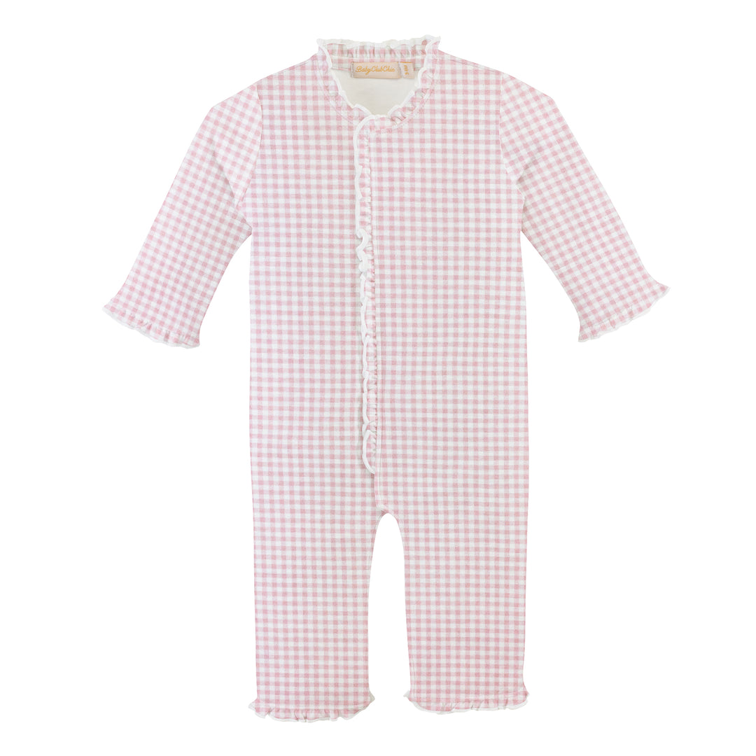 Pink Minichecks, Coverall w/ Ruffles