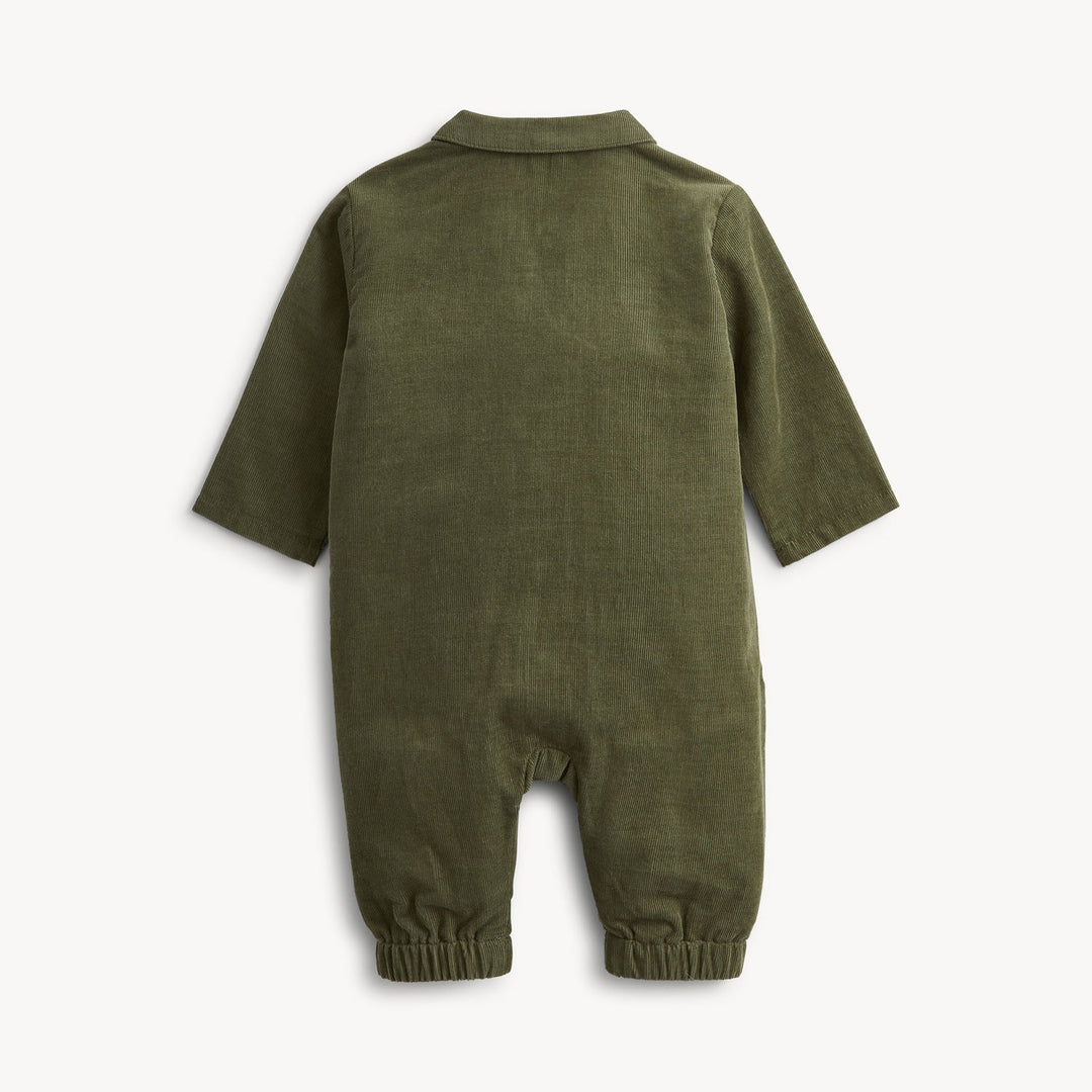 Corduroy Romper, Green