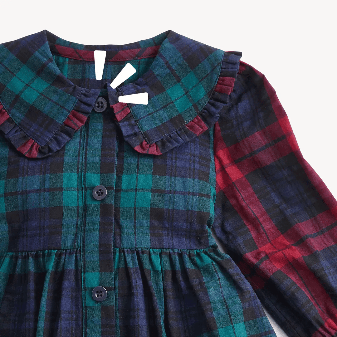 Girls Flannel Romper, Plaid