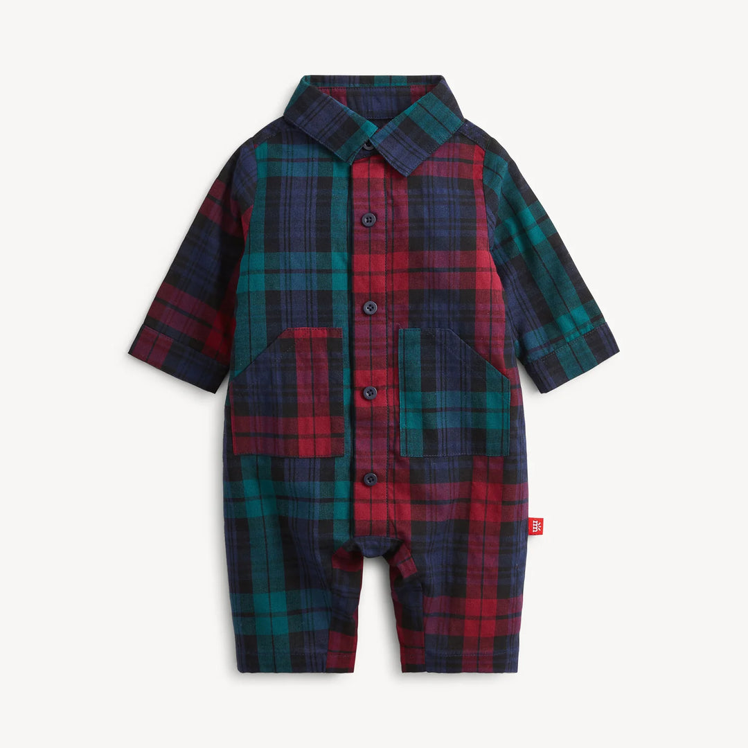 Boys Flannel Romper, Plaid