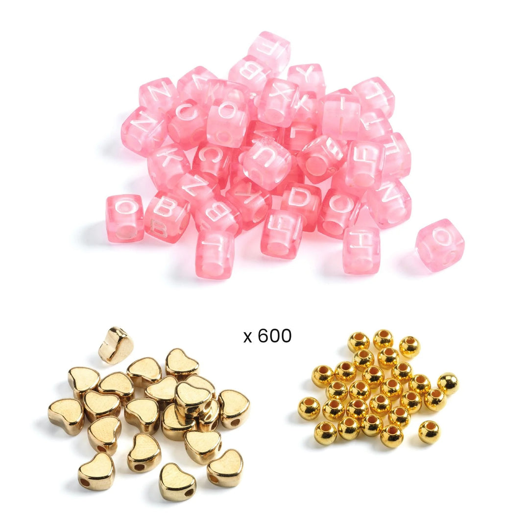 Alphabet Beads, Gold