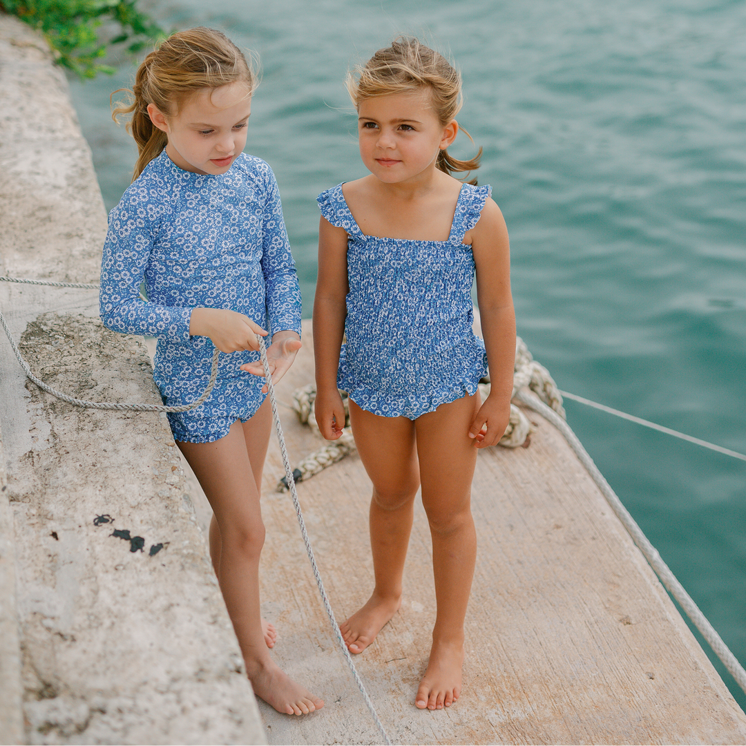 Smocked One Piece w/ Ruffle Skirt, Rosebay