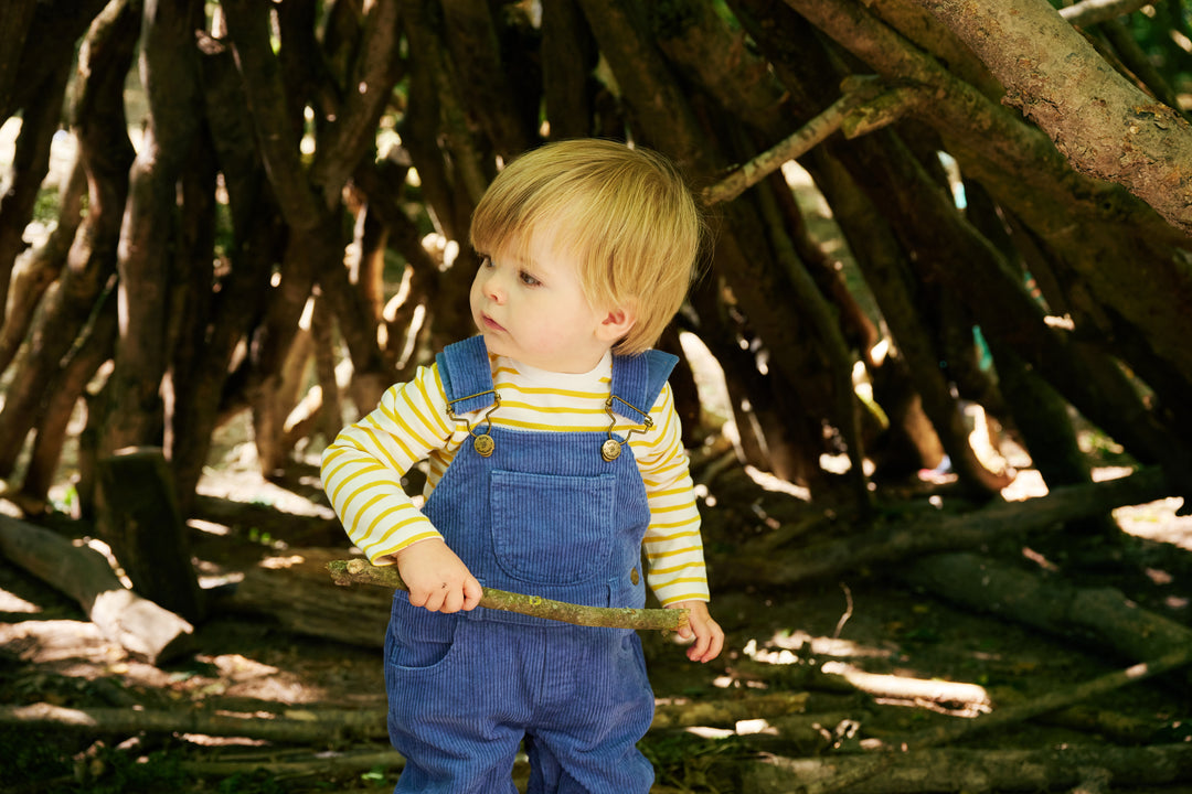 Chunky Cord Dungarees, Petrol