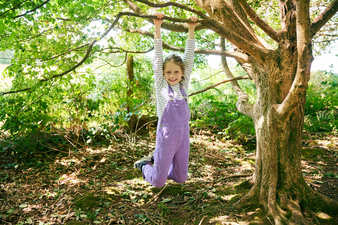 Chunky Cord Dungarees, Violet