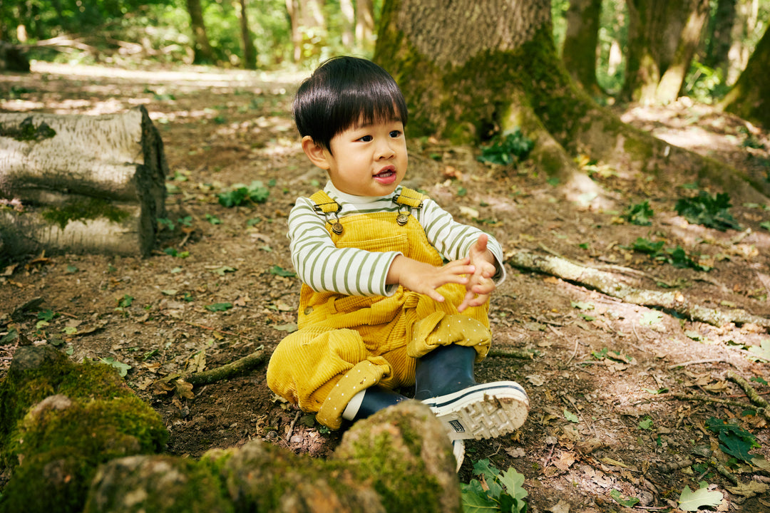 Chunky Cord Dungarees, Ochre