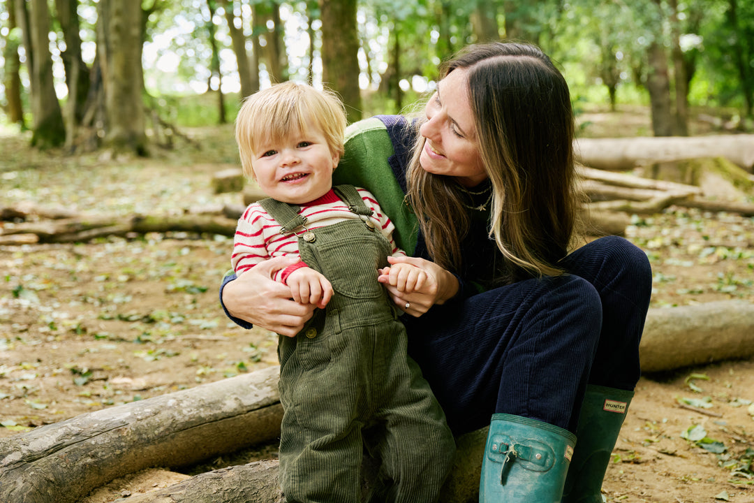 Chunky Cord Dungarees, Forest Green