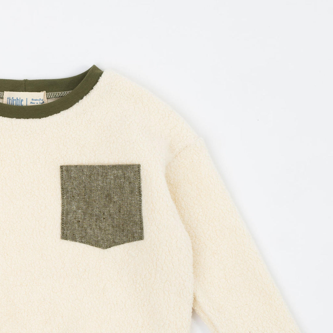 Modern Sweatshirt, Sherpa + Olive