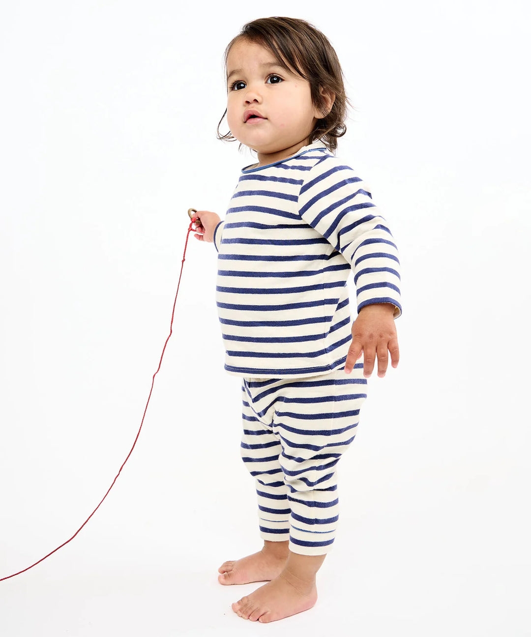 Edward Baby T-Shirt, Navy Stripe