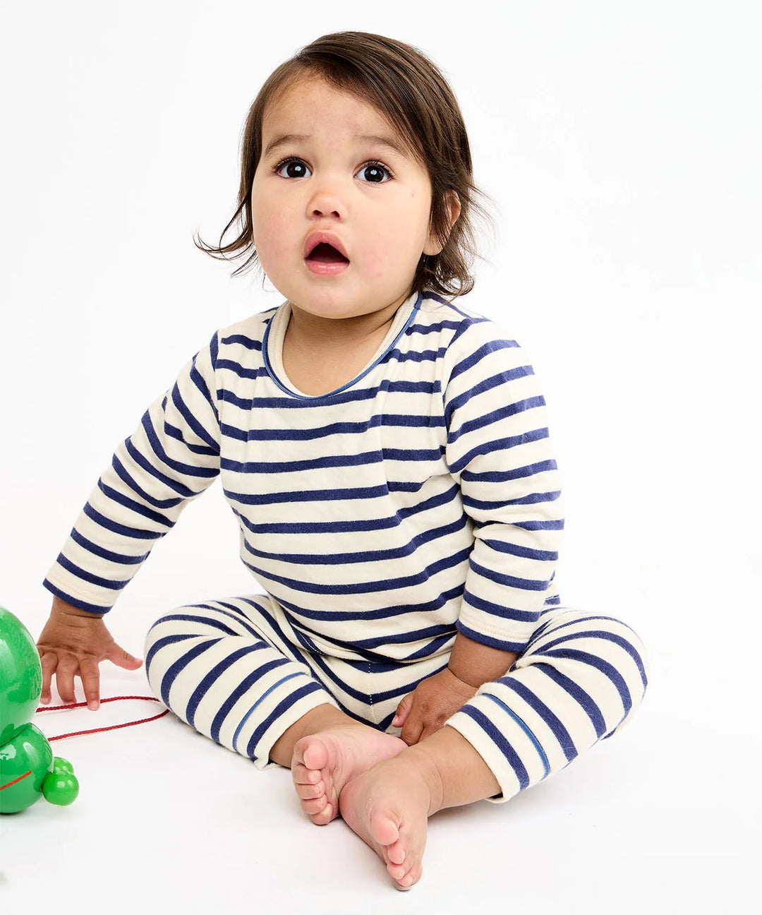 Edward Baby T-Shirt, Navy Stripe