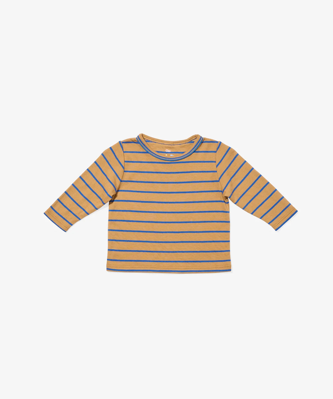 Edward Baby T-Shirt, Camel Fine Stripe