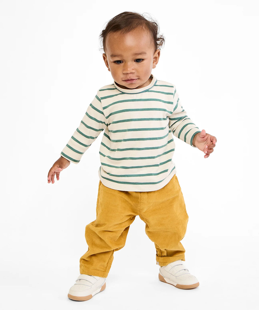 Edward Baby T-Shirt, Pine Stripe