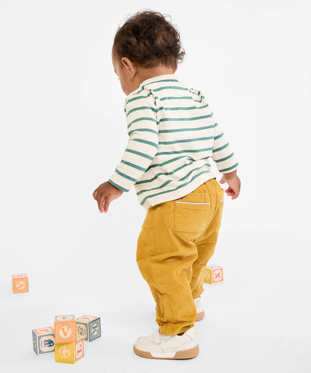 Edward Baby T-Shirt, Pine Stripe