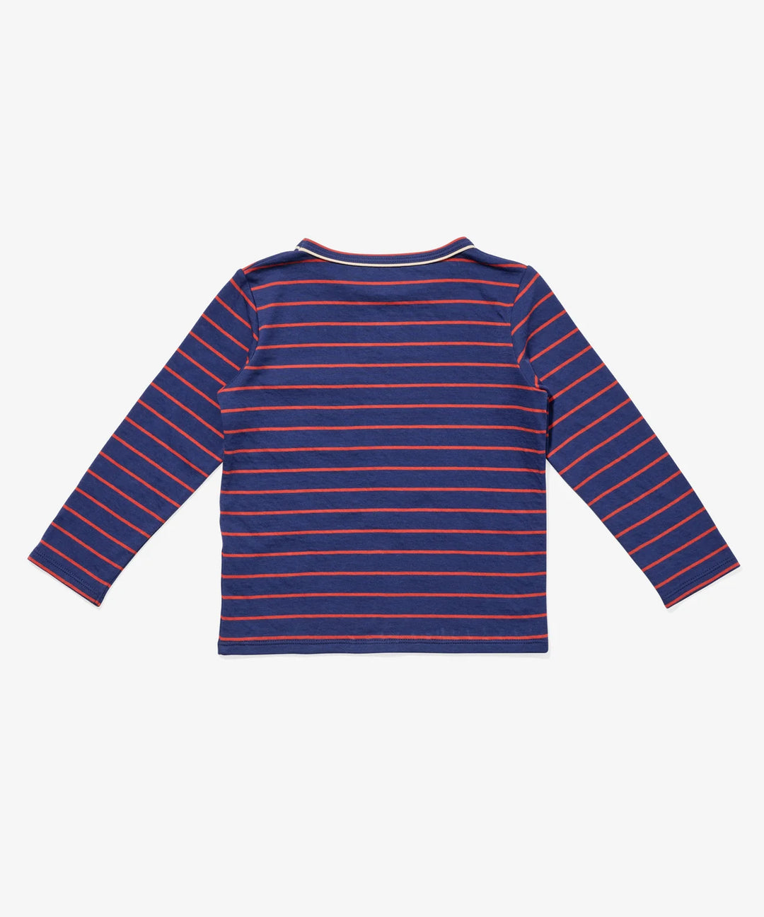 Edward T-Shirt, Navy Fine Stripe
