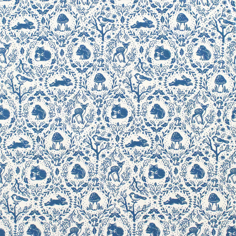 Lausanne Baby Dress, Animal Tapestry Delft Blue