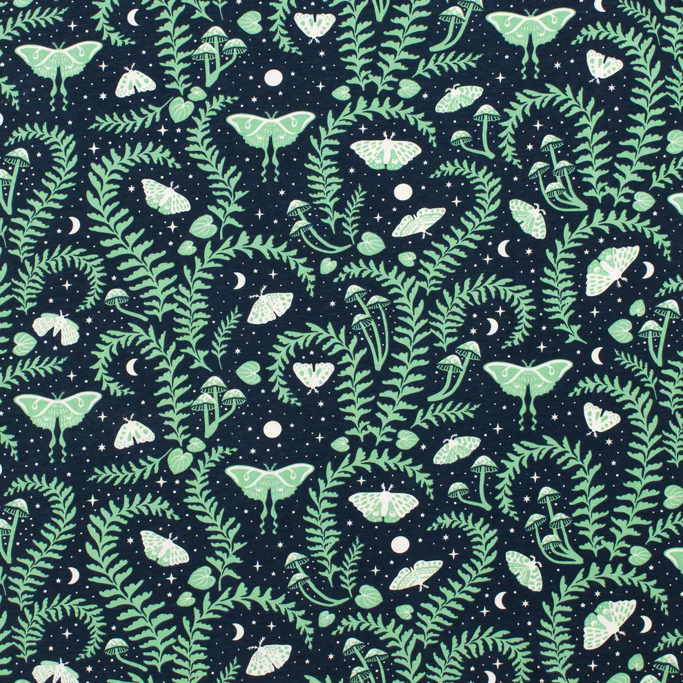 Lausanne Baby Dress, Luna Moths Night Sky