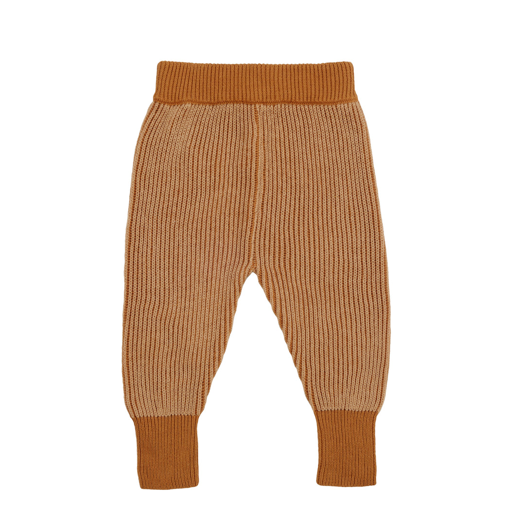 Knit Pants, Two-Tone Rib - Tan