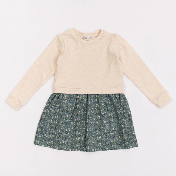 Classic Sweatshirt Dress, Flax Gardenia