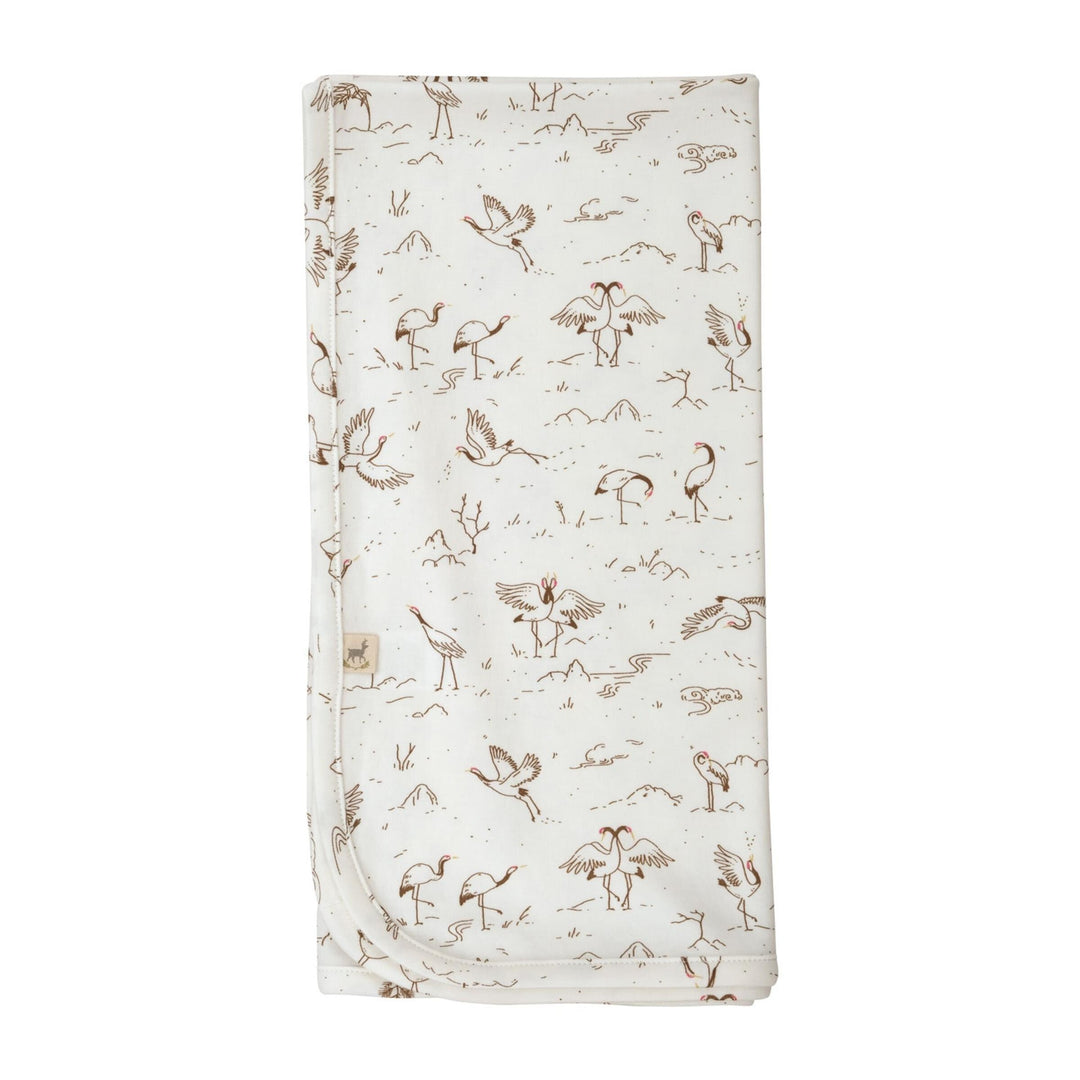 Blanket, Cranes - Ivory
