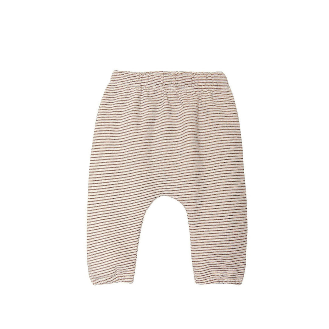 French Terry Baby Pant, Mustard Stripe