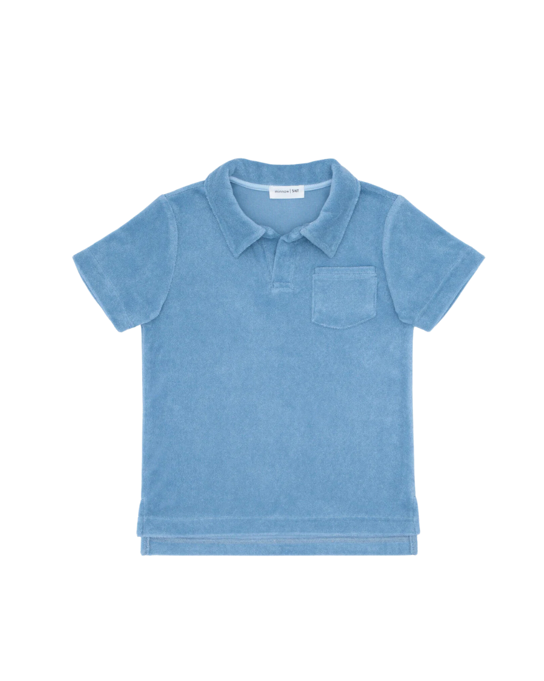 Polo Shirt, Freshwater Blue French Terry