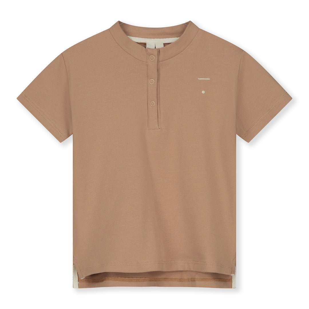 Baby S/S Henley Tee, Biscuit