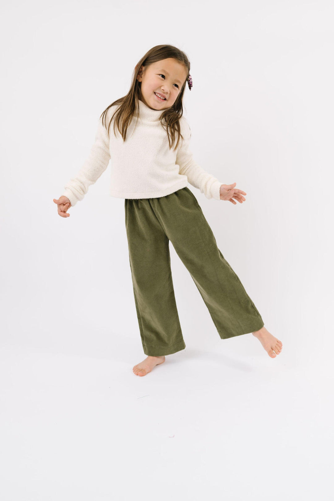 Corduroy Gaucho Pant, Olive