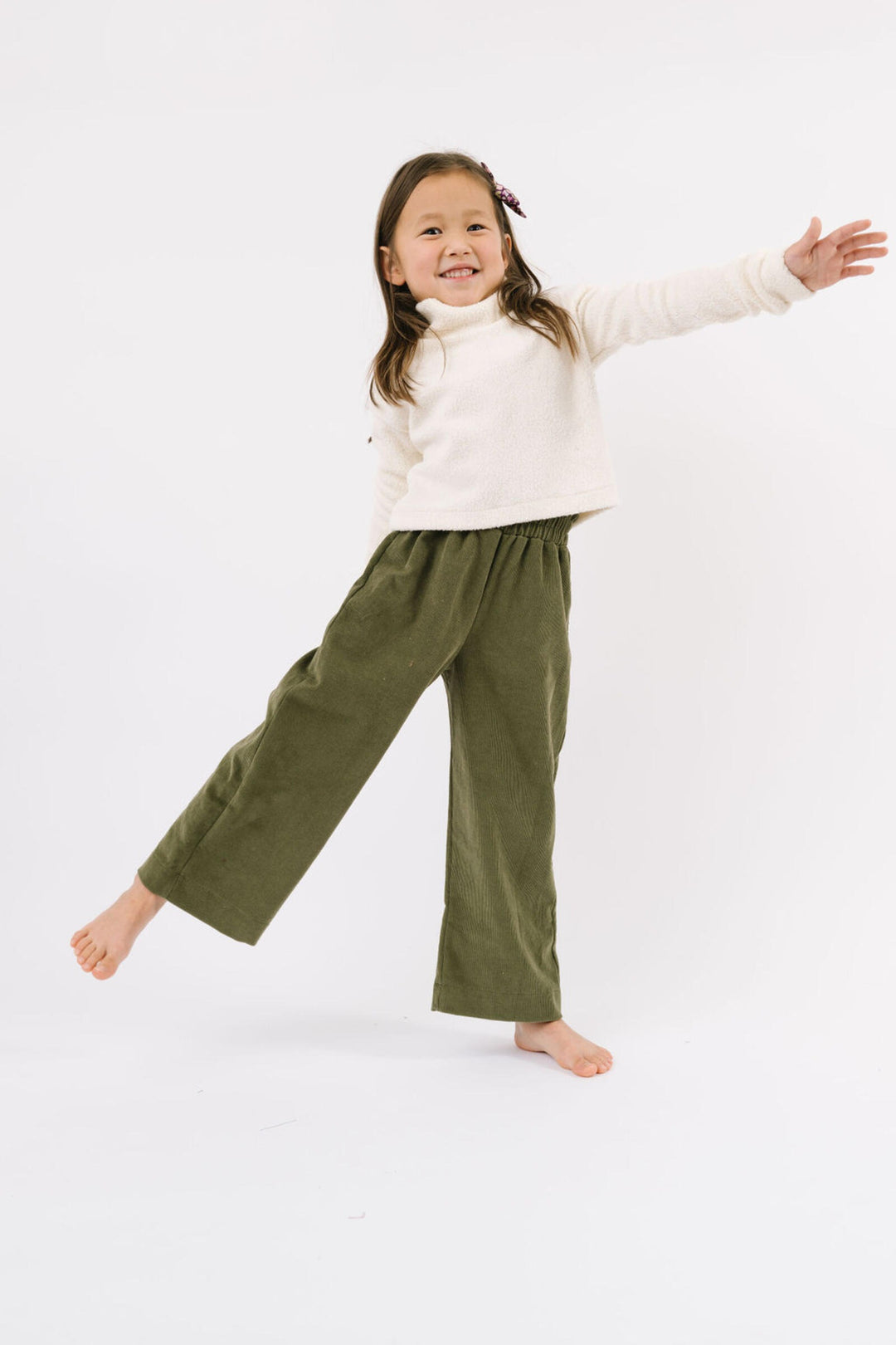 Corduroy Gaucho Pant, Olive