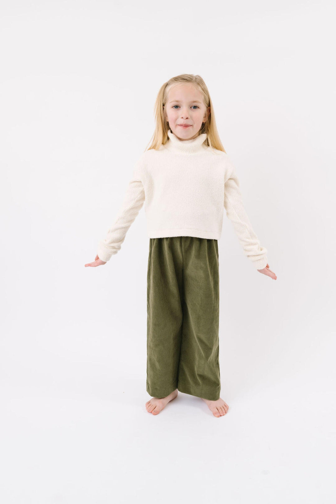 Corduroy Gaucho Pant, Olive