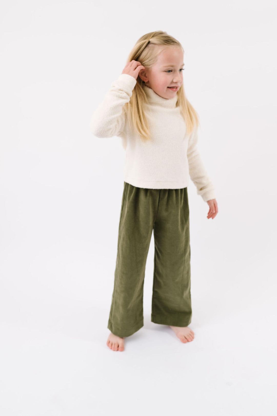 Corduroy Gaucho Pant, Olive