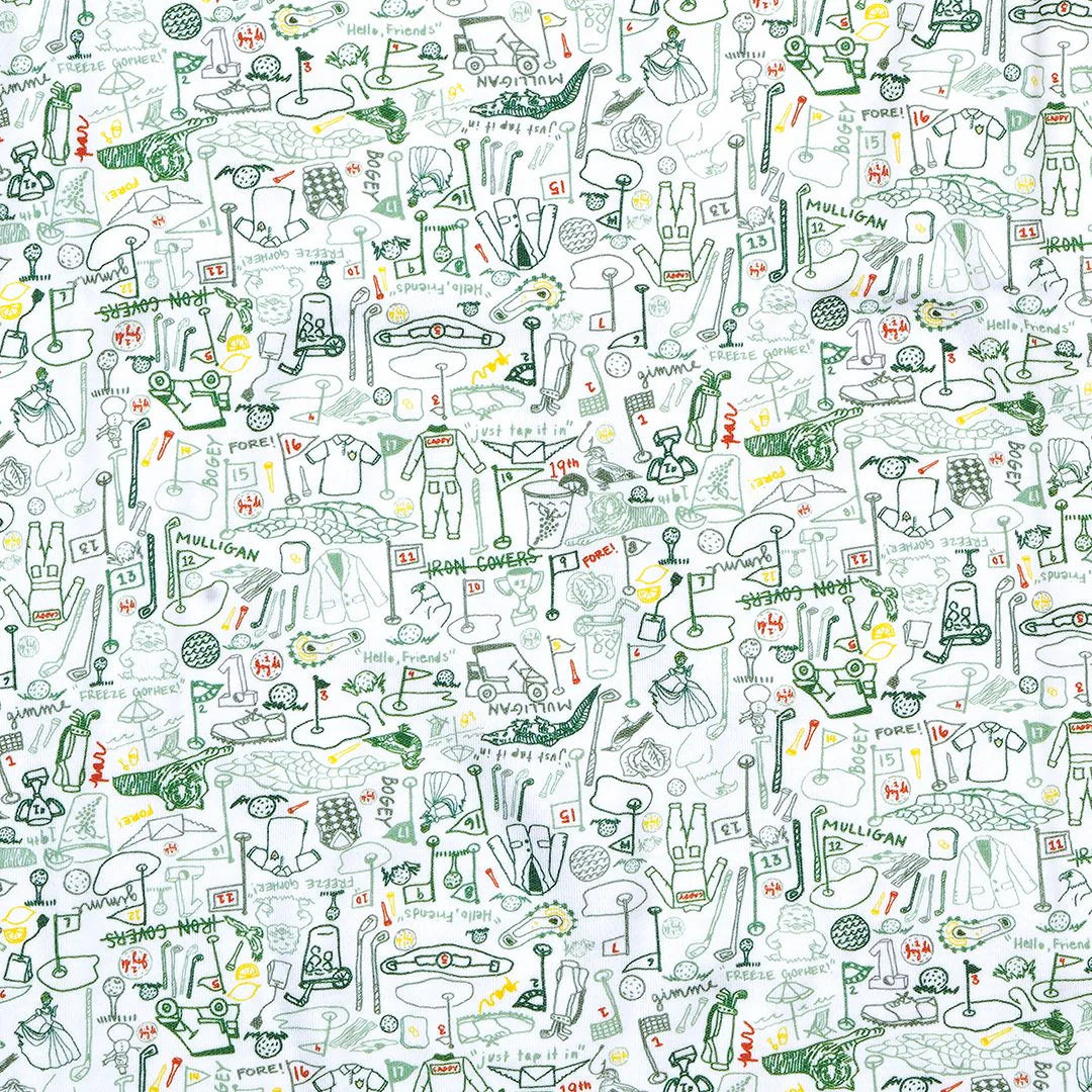 Two Piece Kid Pajamas, Golf