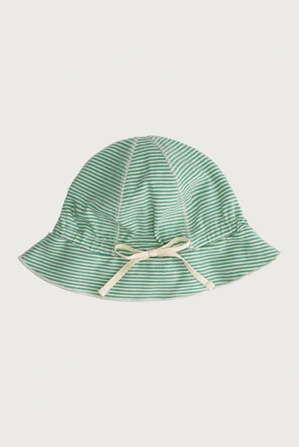 Baby Sun Hat, Bright Green/Cream