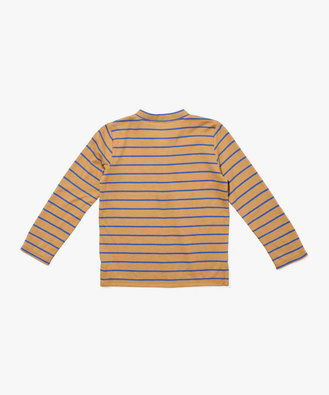 Henley T-Shirt, Camel Fine Stripe