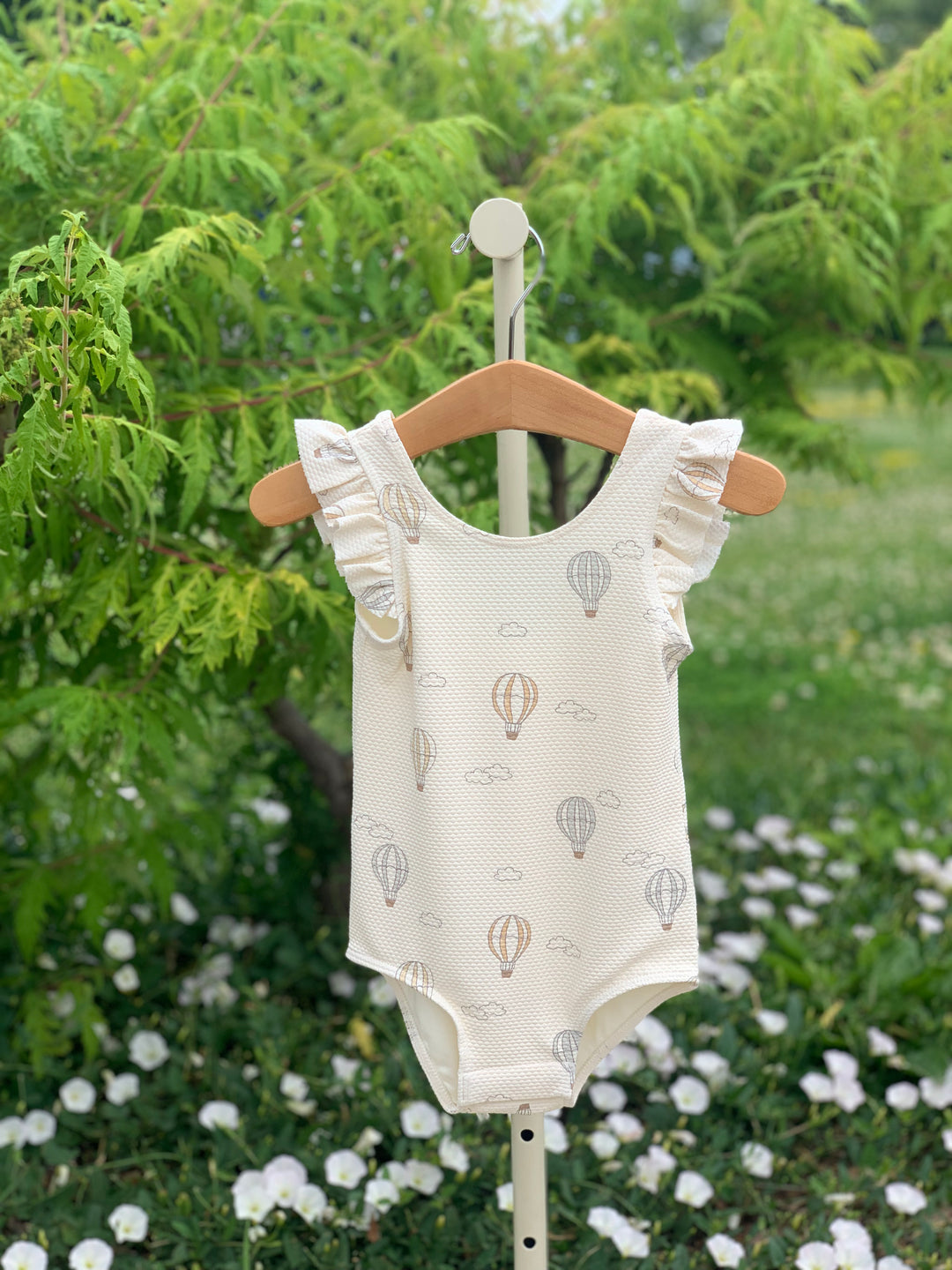 Scoop Back One-Piece, Hot Air Balloons
