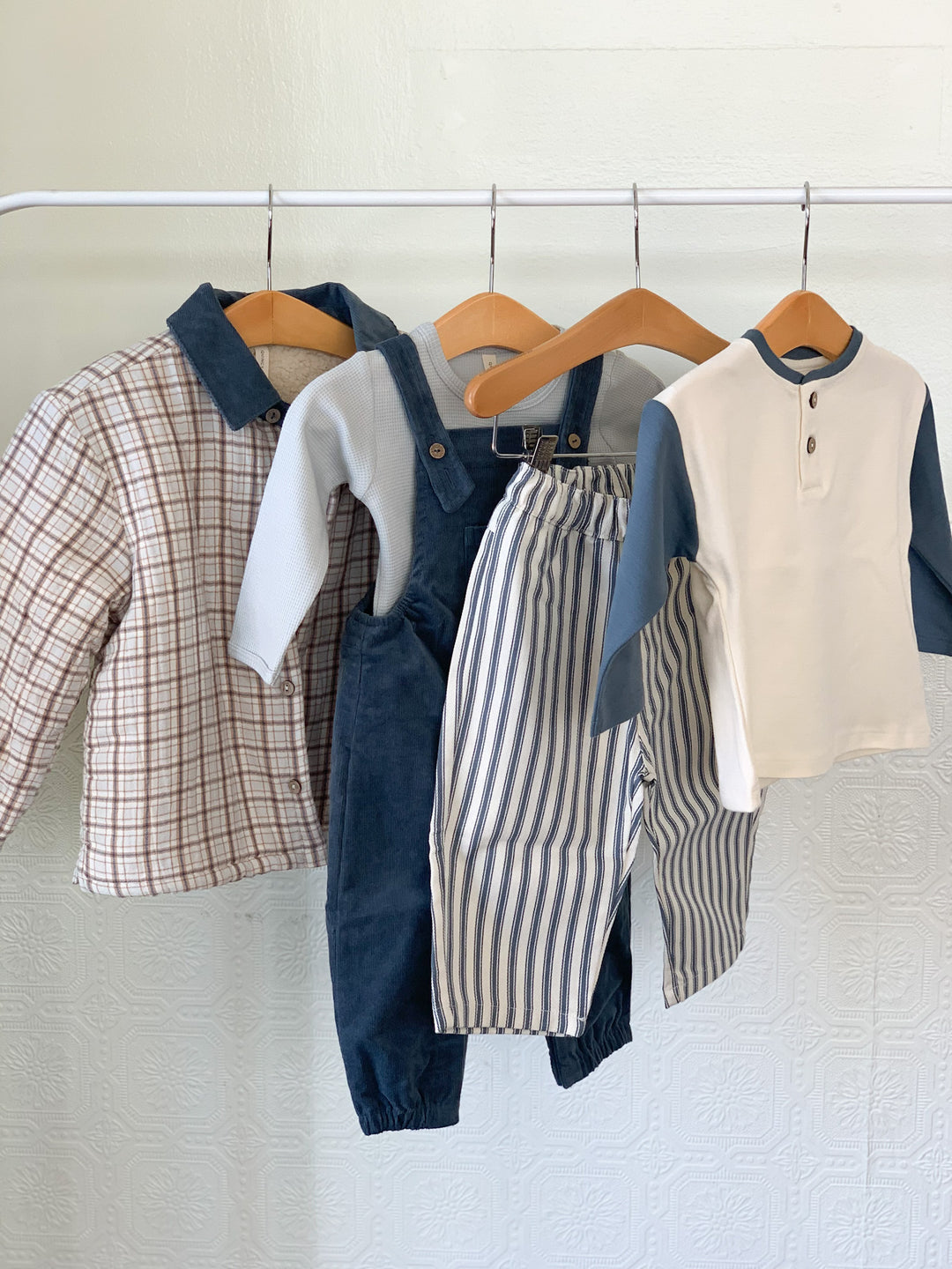 Waffle L/S Bodysuit, Ice Blue