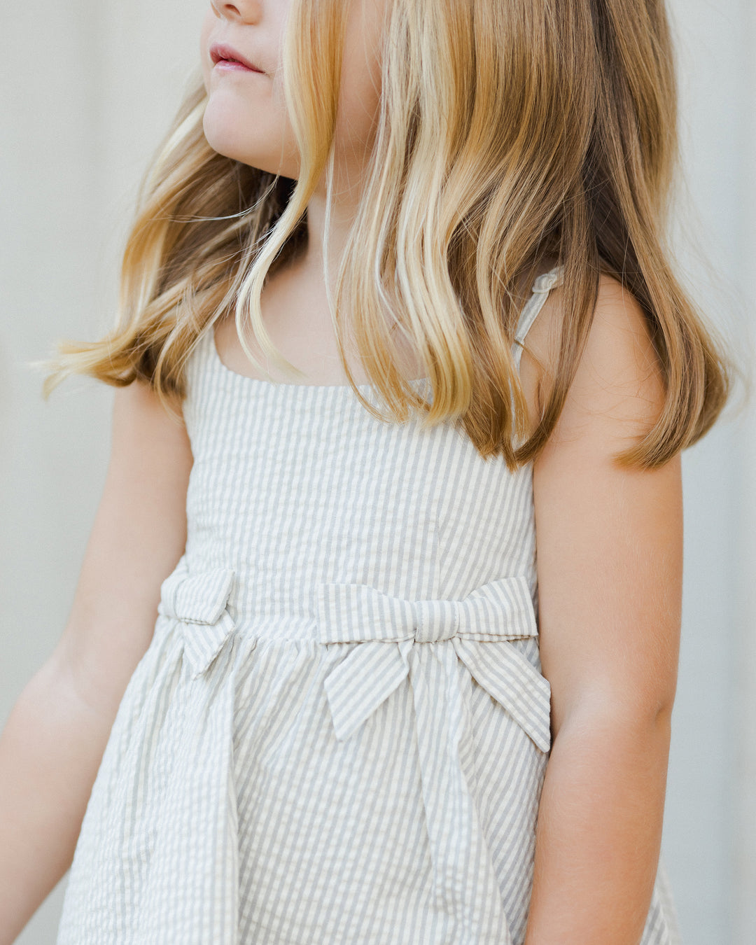 Betsy Dress, Sage Stripe