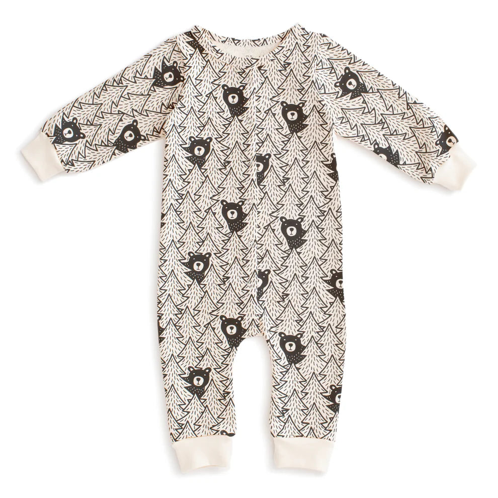 French Terry Jumpsuit, Bears Black