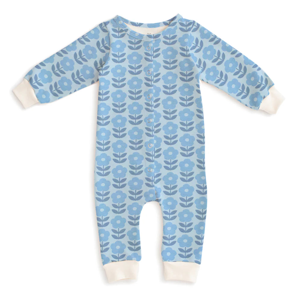 French Terry Jumpsuit, Danish Flowers Blue