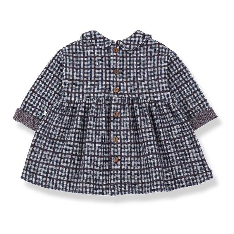 Julia Collar Dress, Dark-Blue