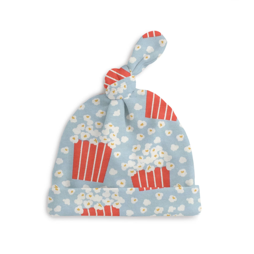 Knotted Baby Hat, Popcorn Sky Blue