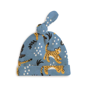 Knotted Baby Hat, Wildcats Lake Blue